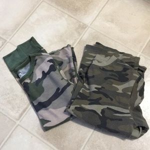 Camo thermal long sleeve shirts